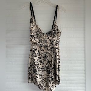 SOLD- Zara Tan Pattered Romper